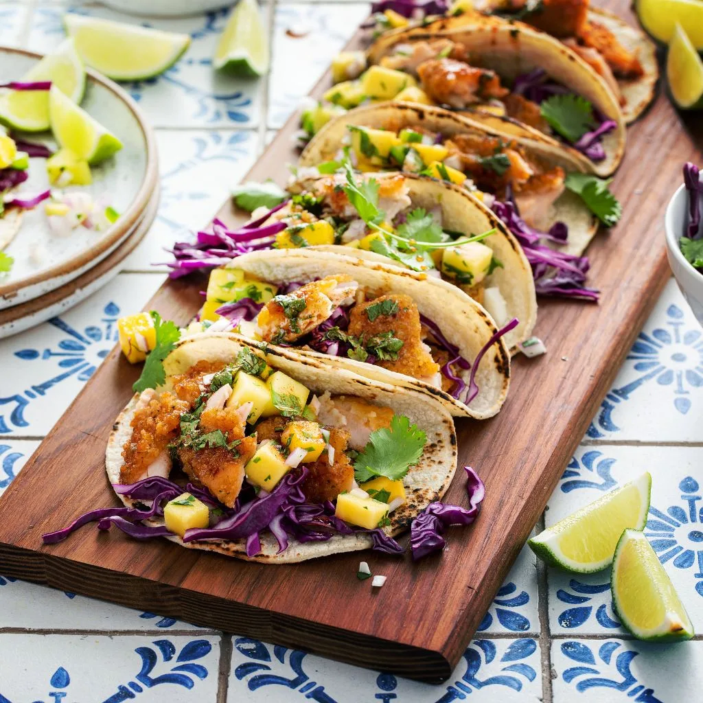 Grilled Fish Tacos with Mango Salsa