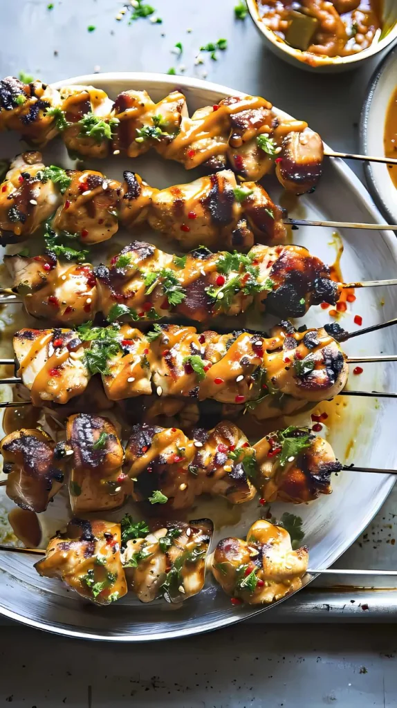 Grilled Thai Coconut Chicken Skewers Recipe