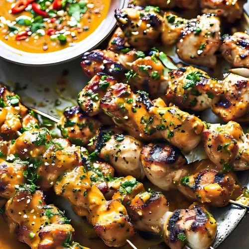 Grilled Thai Coconut Chicken Skewers Recipe