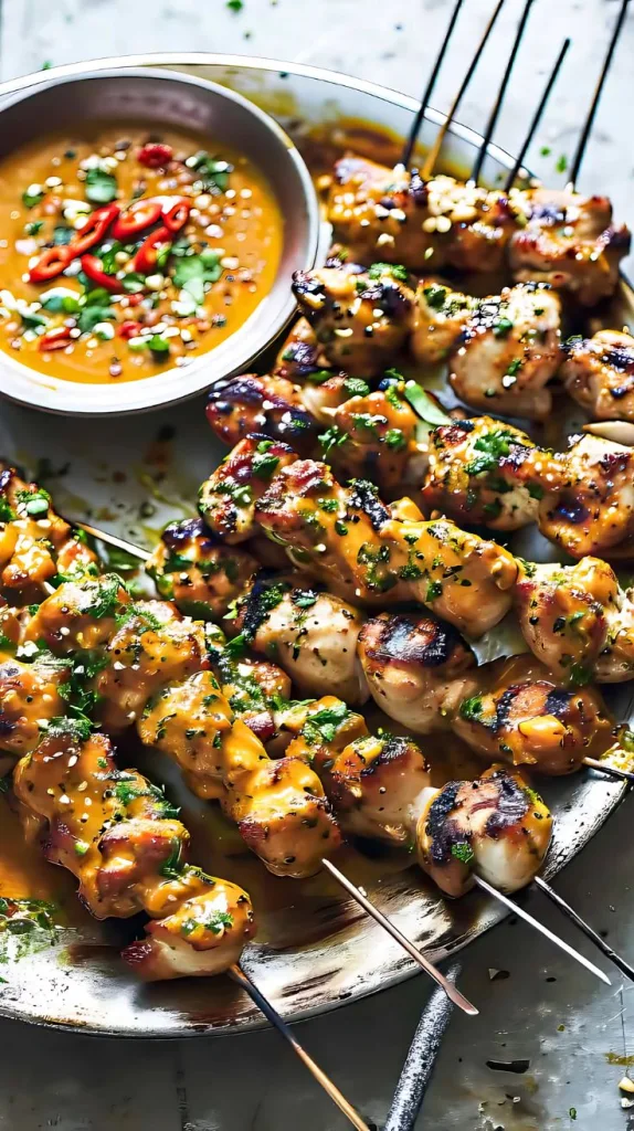 Grilled Thai Coconut Chicken Skewers Recipe