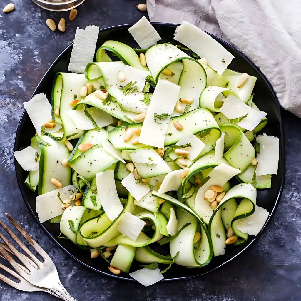 Grilled Zucchini Ribbons with Lemon and Parmesan