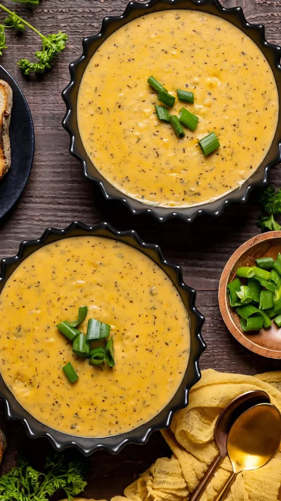 Hearty Cheddar Garlic Herb Potato Soup Recipe