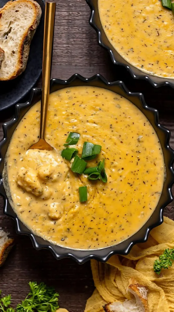 Hearty Cheddar Garlic Herb Potato Soup Recipe