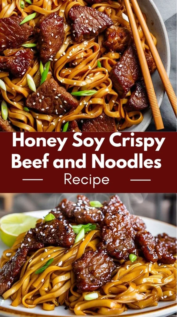 Honey Soy Crispy Beef and Noodles Recipe