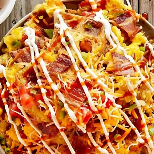 Loaded Hash Brown Breakfast Nachos Recipe