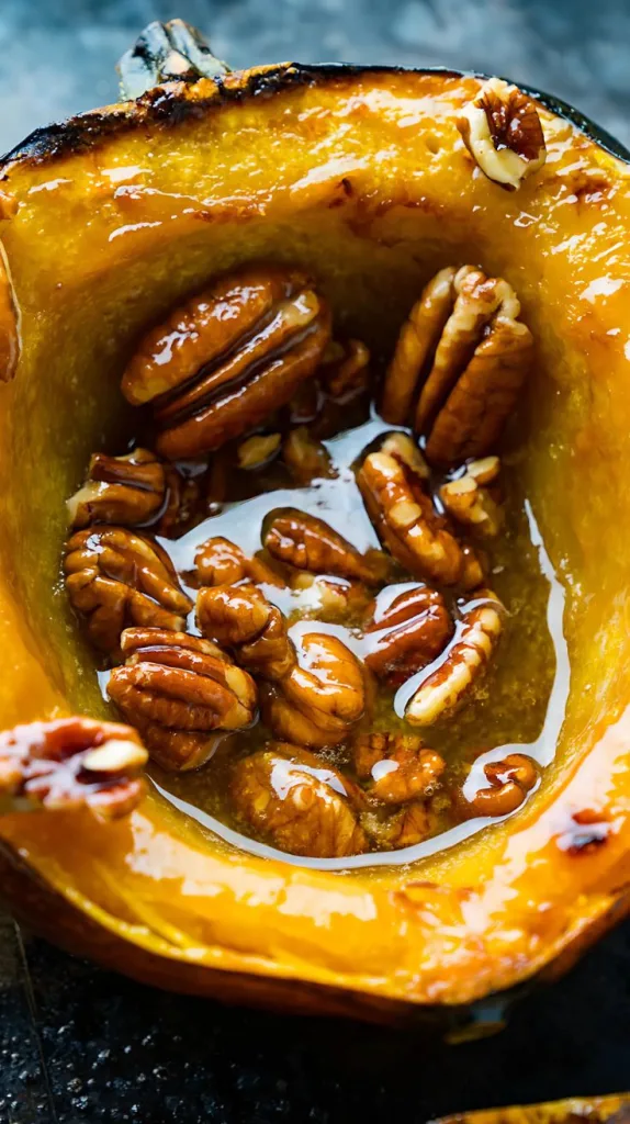 Maple Pecan Roasted Acorn Squash Recipe