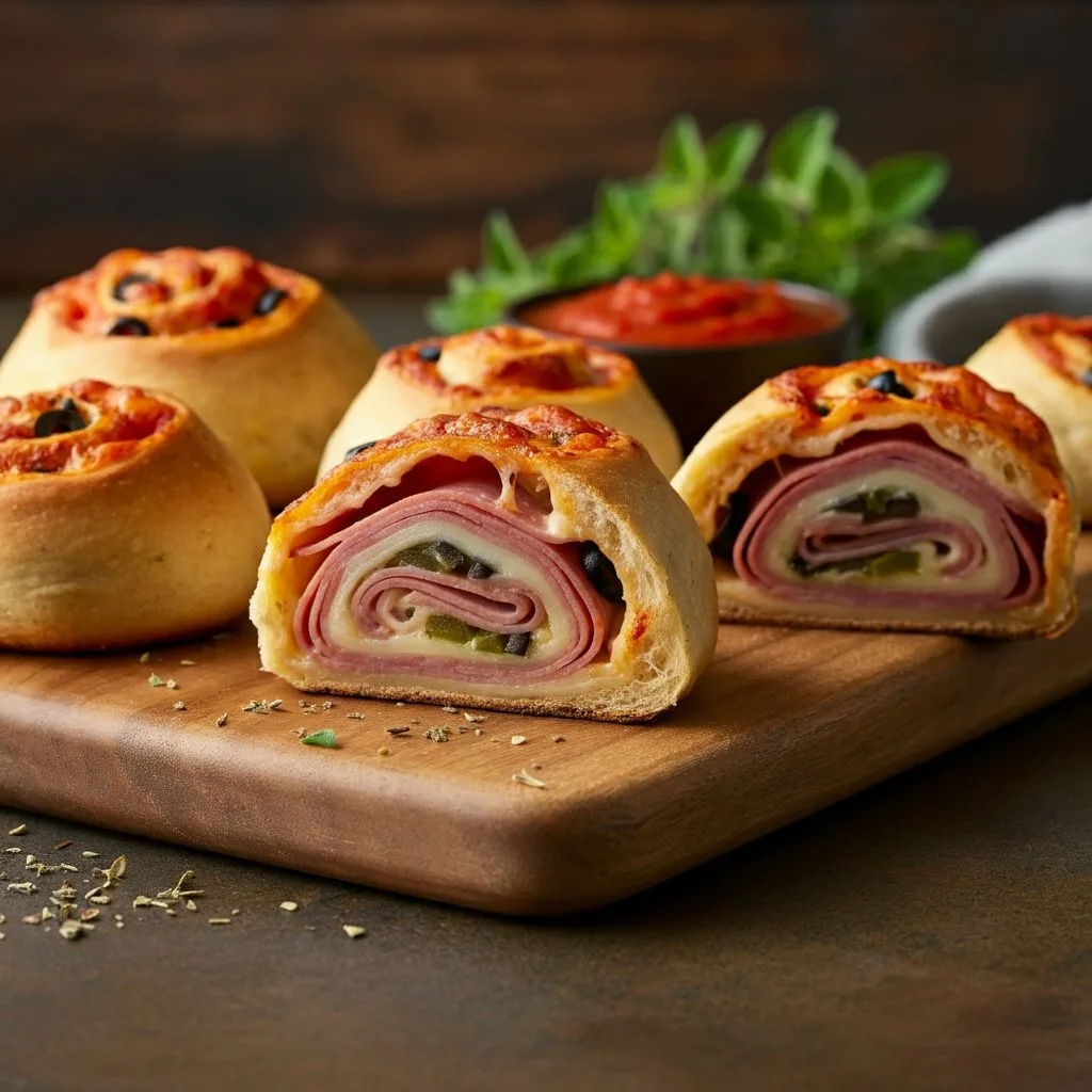 Muffuletta Pizza Rolls
