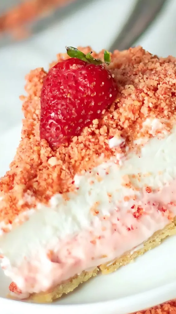 No-Bake Strawberry Crunch Cheesecake Recipe