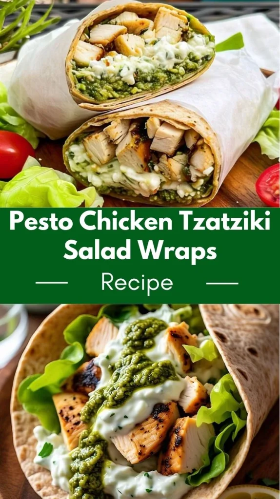 Pesto Chicken Tzatziki Salad Wraps Recipe