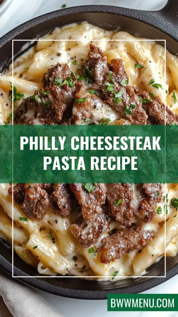 Philly Cheesesteak Pasta Recipe
