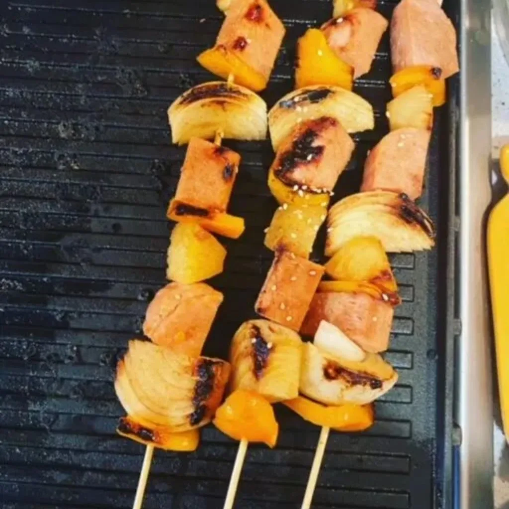 Polynesian Spam Kabobs