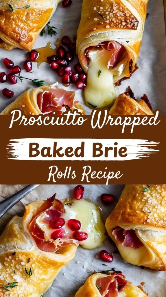 Prosciutto Wrapped Baked Brie Rolls Recipe