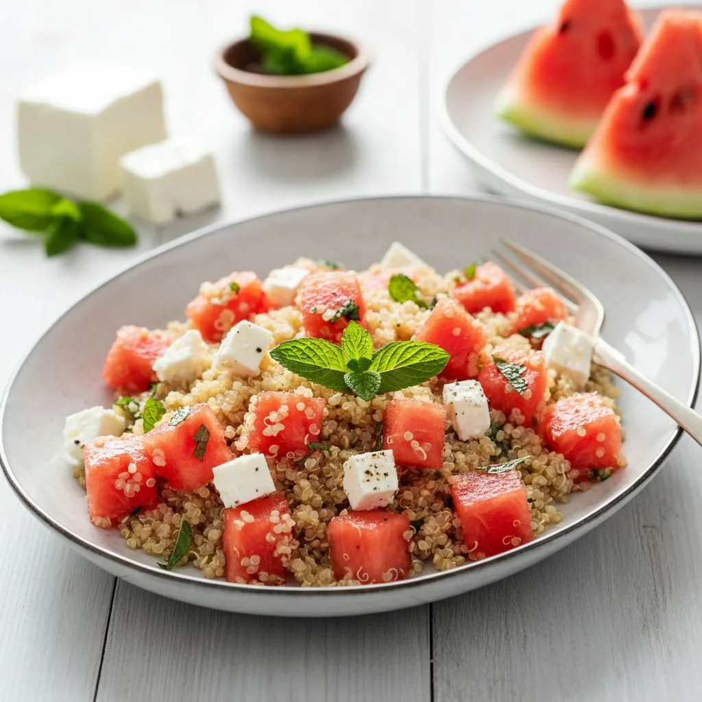 Quinoa Salad with Watermelon and Feta