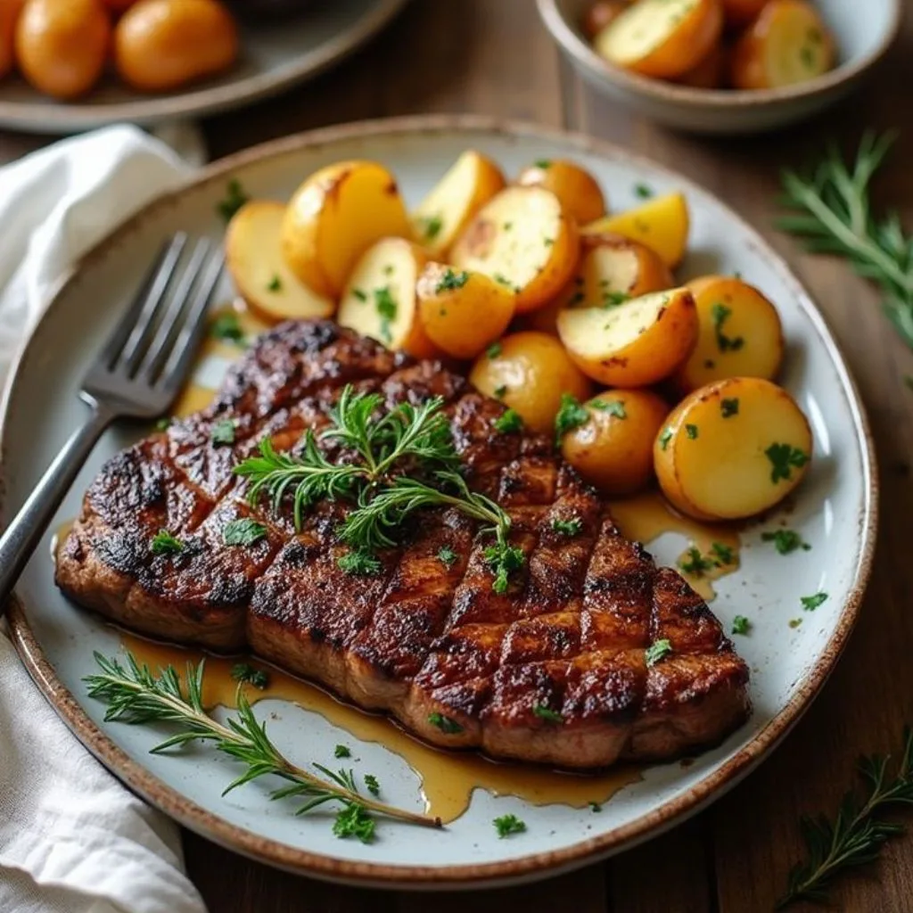 Ribeye Steak and Potatoes