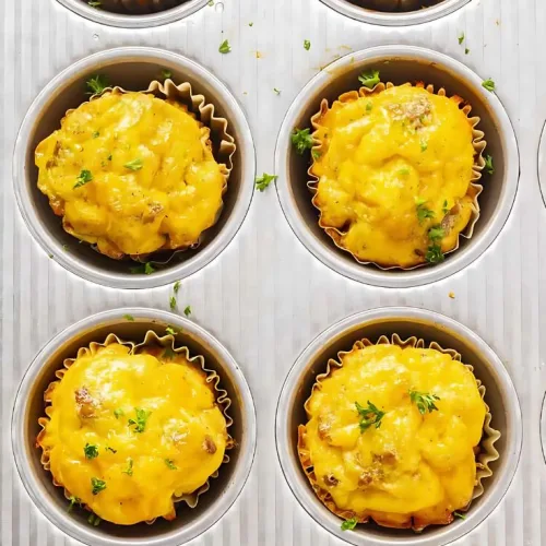 Sausage Egg and Cheese Savory Breakfast Muffins Recipe