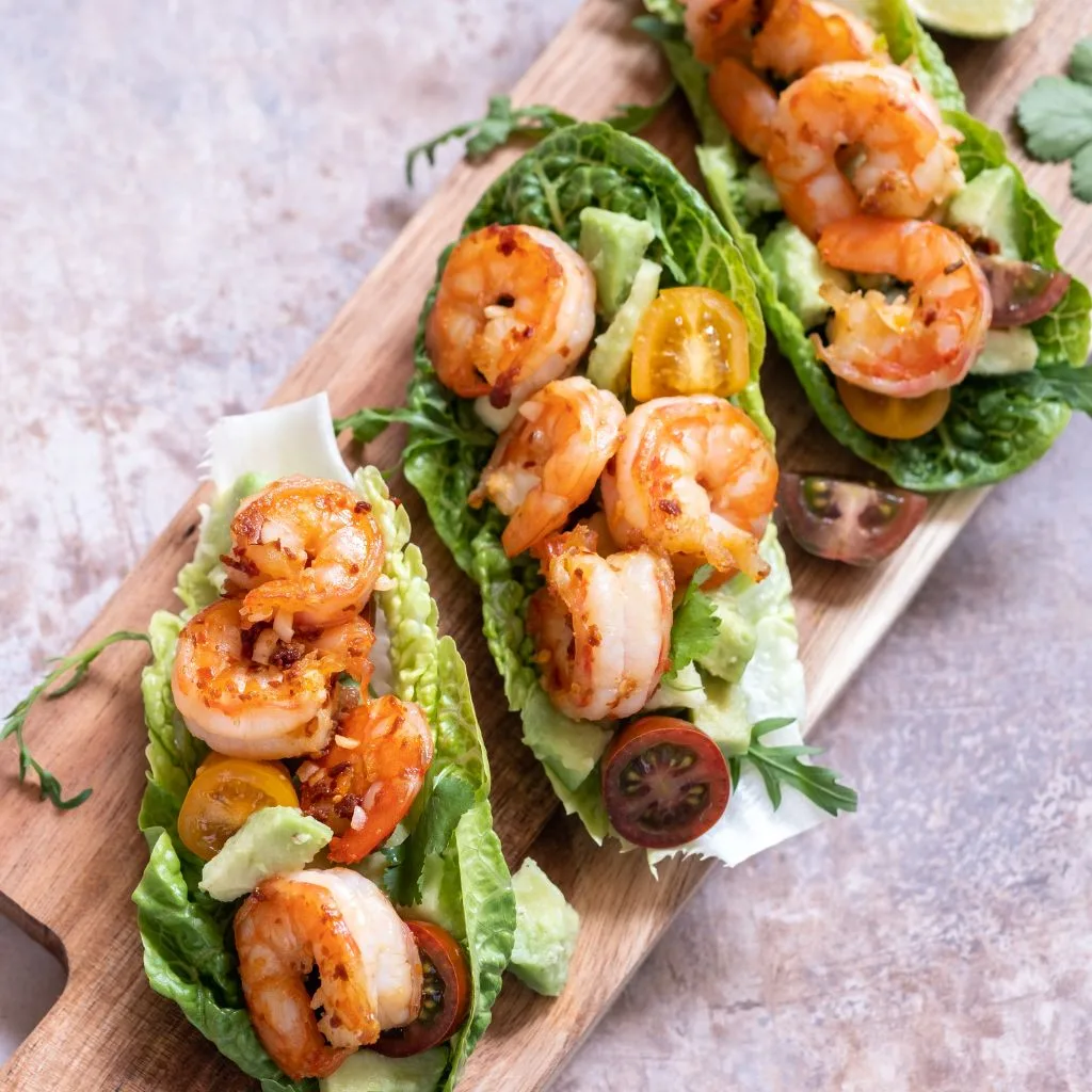 Shrimp and Avocado Lettuce Wraps