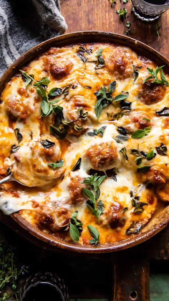 Simple Baked Cheesy Italian Chicken Meatballs