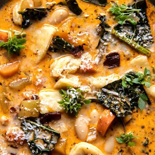 Slow Cooker Creamy White Bean Noodle Soup Recipe