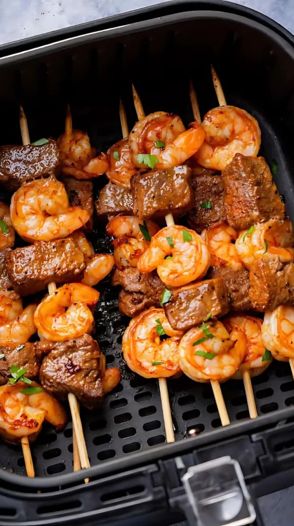 Steak And Shrimp Kabobs In Air Fryer Recipe