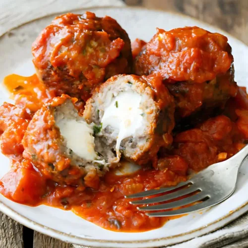 Stuffed Meatballs with Mozzarella Cheese Recipe