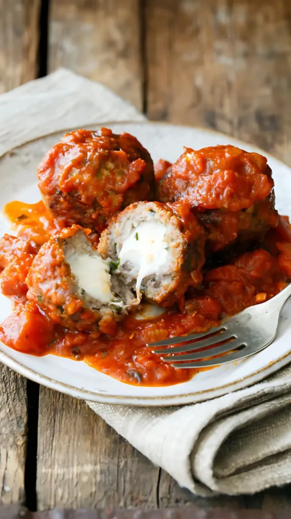 Stuffed Meatballs with Mozzarella Cheese Recipe