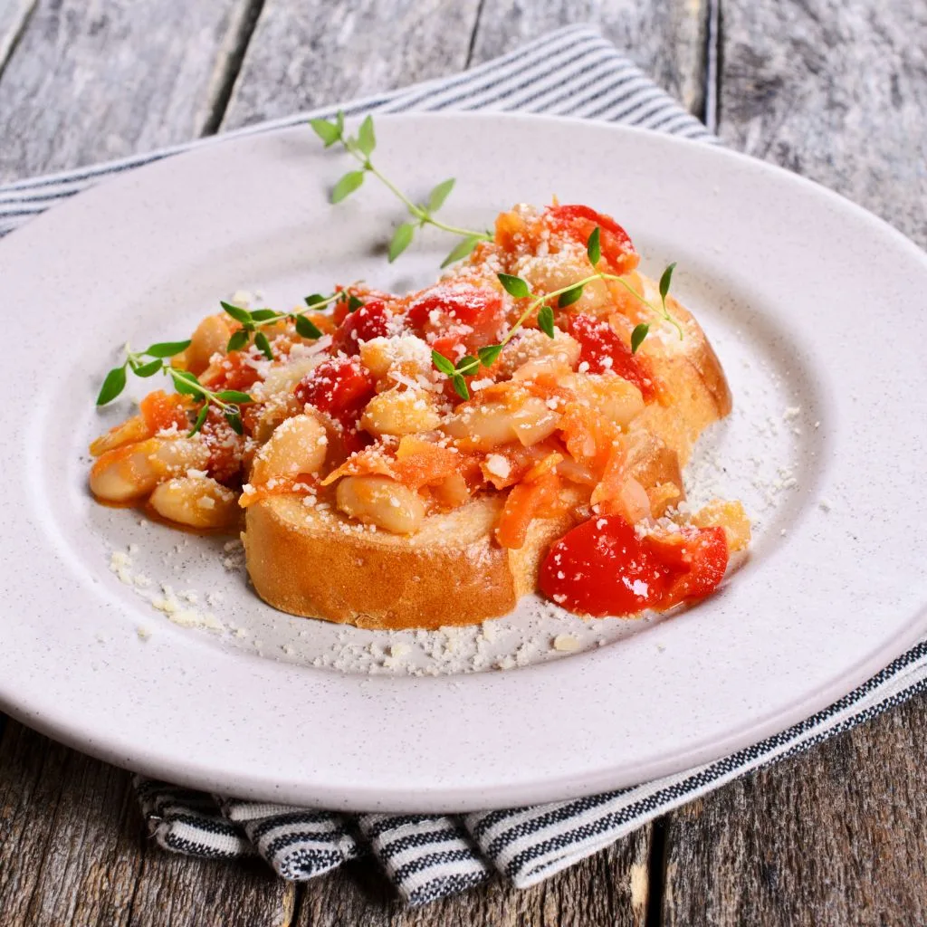 Tomato and White Bean Bruschetta