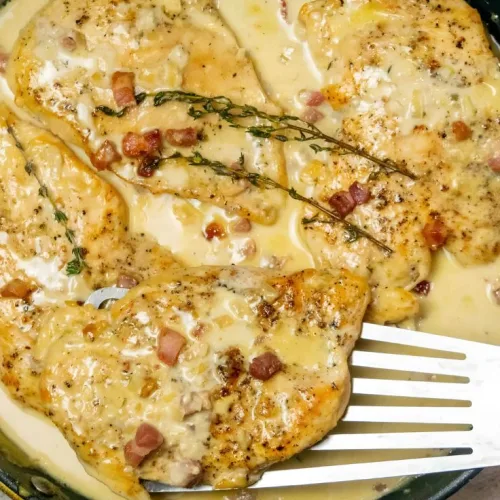 Tuscan Pancetta Chicken Breast in Garlic Cream Sauce Recipe