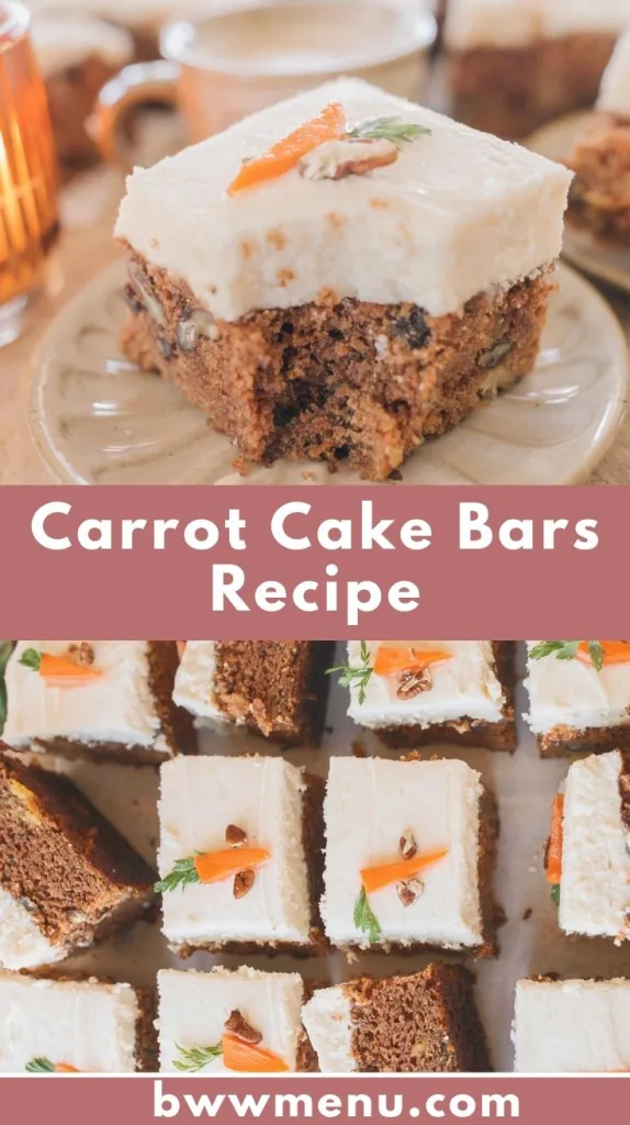 carrot cake bars recipe