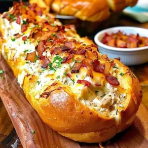 Chicken Bacon Ranch Stuffed Bread