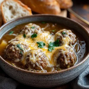French Onion Meatballs