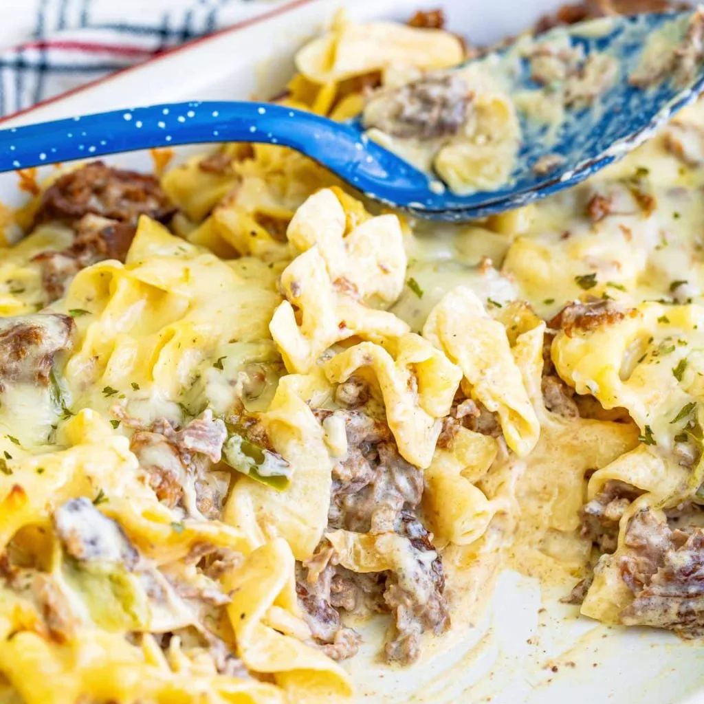 philly cheesesteak casserole