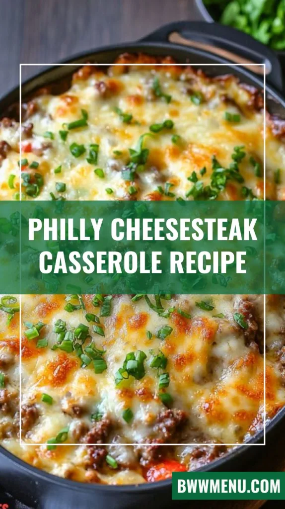 philly cheesesteak casserole