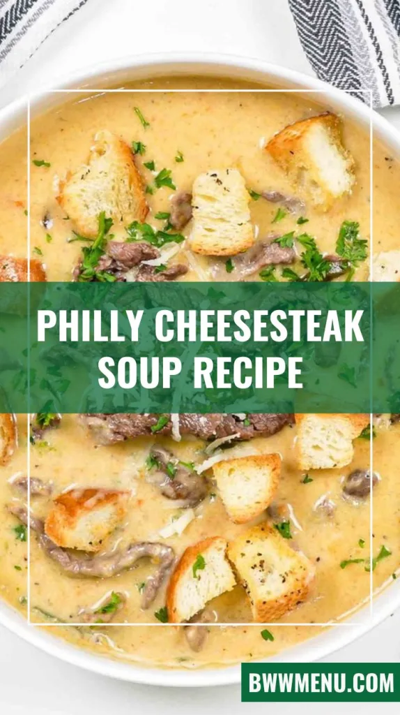 Philly Cheesesteak Soup
